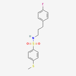 molecular formula C16H18FNO2S2 B4732384 N-[3-(4-fluorophenyl)propyl]-4-(methylthio)benzenesulfonamide 