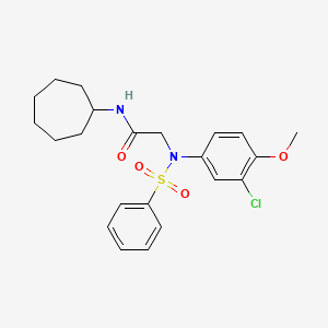 N~2~-(3-chloro-4-methoxyphenyl)-N~1~-cycloheptyl-N~2~-(phenylsulfonyl)glycinamide