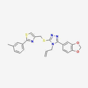 4-allyl-3-(1,3-benzodioxol-5-yl)-5-({[2-(3-methylphenyl)-1,3-thiazol-4-yl]methyl}thio)-4H-1,2,4-triazole