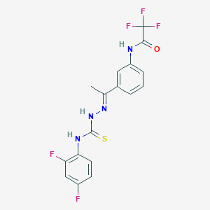 N-[3-(N-{[(2,4-difluorophenyl)amino]carbonothioyl}ethanehydrazonoyl)phenyl]-2,2,2-trifluoroacetamide