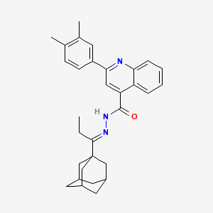 molecular formula C31H35N3O B4732464 N'-[1-(1-adamantyl)propylidene]-2-(3,4-dimethylphenyl)-4-quinolinecarbohydrazide 