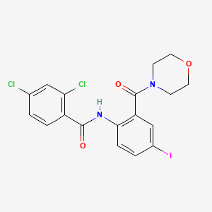 2,4-dichloro-N-[4-iodo-2-(4-morpholinylcarbonyl)phenyl]benzamide