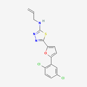 molecular formula C15H11Cl2N3OS B4732493 N-allyl-5-[5-(2,5-dichlorophenyl)-2-furyl]-1,3,4-thiadiazol-2-amine 