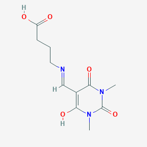 molecular formula C11H15N3O5 B4732494 4-{[(1,3-dimethyl-2,4,6-trioxotetrahydro-5(2H)-pyrimidinylidene)methyl]amino}butanoic acid 