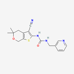 N-(3-cyano-5,5-dimethyl-4,7-dihydro-5H-thieno[2,3-c]pyran-2-yl)-N'-(3-pyridinylmethyl)urea