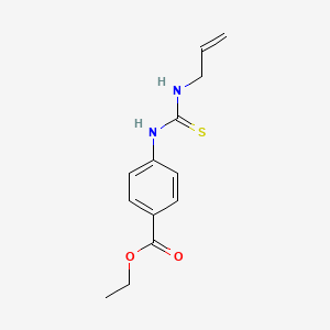 molecular formula C13H16N2O2S B4732539 ethyl 4-{[(allylamino)carbonothioyl]amino}benzoate 