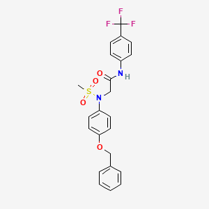 molecular formula C23H21F3N2O4S B4732543 N~2~-[4-(benzyloxy)phenyl]-N~2~-(methylsulfonyl)-N~1~-[4-(trifluoromethyl)phenyl]glycinamide 