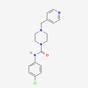 molecular formula C17H19ClN4O B4732546 N-(4-chlorophenyl)-4-(4-pyridinylmethyl)-1-piperazinecarboxamide 