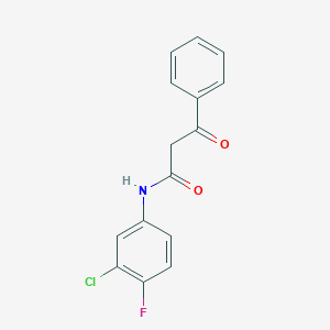 molecular formula C15H11ClFNO2 B4732563 N-(3-chloro-4-fluorophenyl)-3-oxo-3-phenylpropanamide 