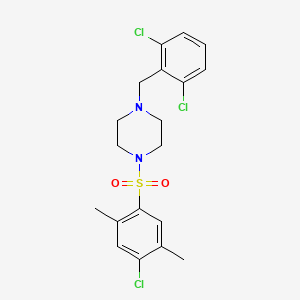 molecular formula C19H21Cl3N2O2S B4732576 1-[(4-chloro-2,5-dimethylphenyl)sulfonyl]-4-(2,6-dichlorobenzyl)piperazine 