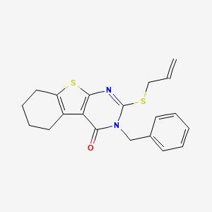 molecular formula C20H20N2OS2 B4732591 2-(allylthio)-3-benzyl-5,6,7,8-tetrahydro[1]benzothieno[2,3-d]pyrimidin-4(3H)-one 