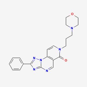 molecular formula C21H22N6O2 B4732597 7-[3-(4-morpholinyl)propyl]-2-phenylpyrido[3,4-e][1,2,4]triazolo[1,5-a]pyrimidin-6(7H)-one 