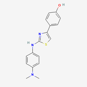 molecular formula C17H17N3OS B4732617 4-(2-{[4-(dimethylamino)phenyl]amino}-1,3-thiazol-4-yl)phenol 
