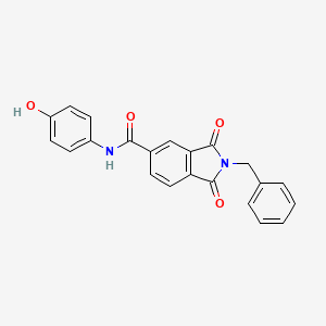 molecular formula C22H16N2O4 B4732625 2-benzyl-N-(4-hydroxyphenyl)-1,3-dioxo-5-isoindolinecarboxamide 