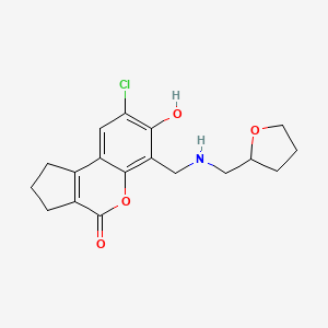 molecular formula C18H20ClNO4 B4732650 8-chloro-7-hydroxy-6-{[(tetrahydro-2-furanylmethyl)amino]methyl}-2,3-dihydrocyclopenta[c]chromen-4(1H)-one 