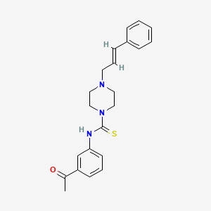 molecular formula C22H25N3OS B4732657 N-(3-acetylphenyl)-4-(3-phenyl-2-propen-1-yl)-1-piperazinecarbothioamide 
