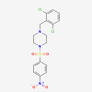 molecular formula C17H17Cl2N3O4S B4732663 1-(2,6-dichlorobenzyl)-4-[(4-nitrophenyl)sulfonyl]piperazine 