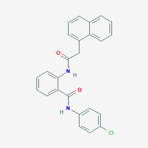 molecular formula C25H19ClN2O2 B473267 N-(4-chlorophenyl)-2-[(1-naphthylacetyl)amino]benzamide CAS No. 528534-15-8