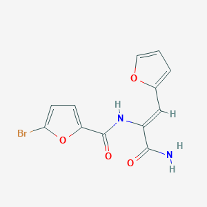 molecular formula C12H9BrN2O4 B4732686 N-[1-(aminocarbonyl)-2-(2-furyl)vinyl]-5-bromo-2-furamide 