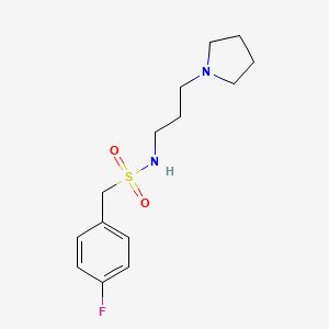 molecular formula C14H21FN2O2S B4732693 1-(4-fluorophenyl)-N-[3-(1-pyrrolidinyl)propyl]methanesulfonamide 