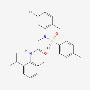 molecular formula C26H29ClN2O3S B4732705 N~2~-(5-chloro-2-methylphenyl)-N~1~-(2-isopropyl-6-methylphenyl)-N~2~-[(4-methylphenyl)sulfonyl]glycinamide 