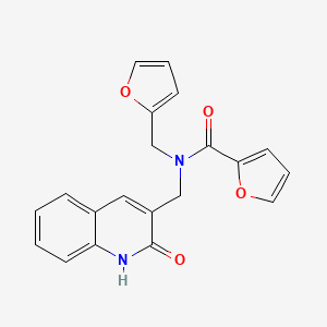 molecular formula C20H16N2O4 B4732716 N-(2-furylmethyl)-N-[(2-hydroxy-3-quinolinyl)methyl]-2-furamide 