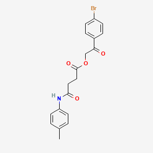 molecular formula C19H18BrNO4 B4732731 2-(4-bromophenyl)-2-oxoethyl 4-[(4-methylphenyl)amino]-4-oxobutanoate 