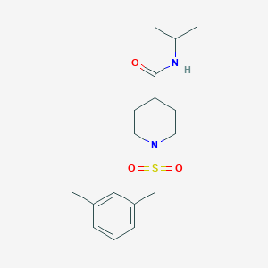 molecular formula C17H26N2O3S B4732732 N-isopropyl-1-[(3-methylbenzyl)sulfonyl]-4-piperidinecarboxamide 