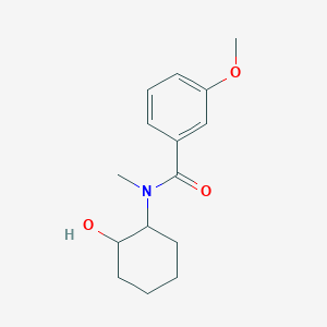 molecular formula C15H21NO3 B4732746 N-(2-hydroxycyclohexyl)-3-methoxy-N-methylbenzamide 
