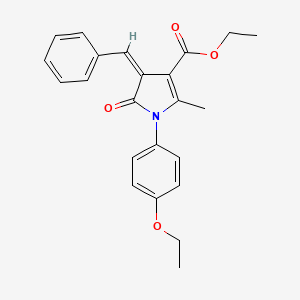 molecular formula C23H23NO4 B4732777 ethyl 4-benzylidene-1-(4-ethoxyphenyl)-2-methyl-5-oxo-4,5-dihydro-1H-pyrrole-3-carboxylate 