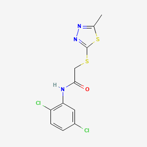 molecular formula C11H9Cl2N3OS2 B4732782 N-(2,5-dichlorophenyl)-2-[(5-methyl-1,3,4-thiadiazol-2-yl)thio]acetamide 