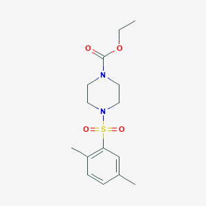 molecular formula C15H22N2O4S B4732790 ethyl 4-[(2,5-dimethylphenyl)sulfonyl]-1-piperazinecarboxylate 