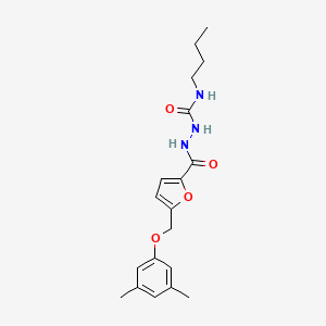 molecular formula C19H25N3O4 B4732823 N-butyl-2-{5-[(3,5-dimethylphenoxy)methyl]-2-furoyl}hydrazinecarboxamide 