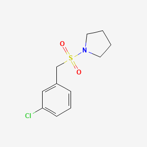 molecular formula C11H14ClNO2S B4732852 1-[(3-chlorobenzyl)sulfonyl]pyrrolidine 
