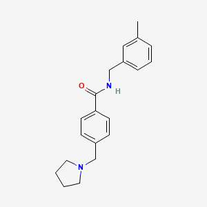 N-(3-methylbenzyl)-4-(1-pyrrolidinylmethyl)benzamide