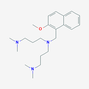 molecular formula C22H35N3O B4732865 N-[3-(dimethylamino)propyl]-N-[(2-methoxy-1-naphthyl)methyl]-N',N'-dimethyl-1,3-propanediamine 