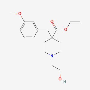 molecular formula C18H27NO4 B4732886 ethyl 1-(2-hydroxyethyl)-4-(3-methoxybenzyl)-4-piperidinecarboxylate 