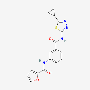 molecular formula C17H14N4O3S B4732887 N-(3-{[(5-cyclopropyl-1,3,4-thiadiazol-2-yl)amino]carbonyl}phenyl)-2-furamide 