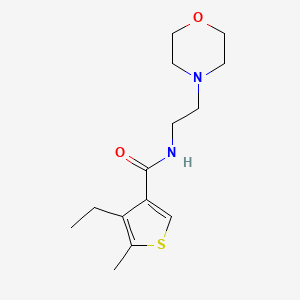 molecular formula C14H22N2O2S B4732911 4-ethyl-5-methyl-N-[2-(4-morpholinyl)ethyl]-3-thiophenecarboxamide 