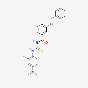 3-(benzyloxy)-N-({[4-(diethylamino)-2-methylphenyl]amino}carbonothioyl)benzamide