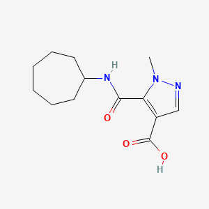 molecular formula C13H19N3O3 B4732931 5-[(cycloheptylamino)carbonyl]-1-methyl-1H-pyrazole-4-carboxylic acid 