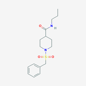molecular formula C16H24N2O3S B4732943 1-(benzylsulfonyl)-N-propyl-4-piperidinecarboxamide 