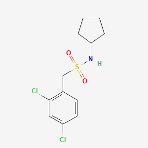 molecular formula C12H15Cl2NO2S B4733013 N-cyclopentyl-1-(2,4-dichlorophenyl)methanesulfonamide 
