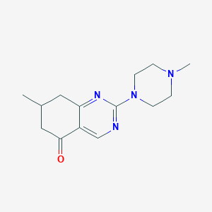 molecular formula C14H20N4O B4733014 7-methyl-2-(4-methyl-1-piperazinyl)-7,8-dihydro-5(6H)-quinazolinone 