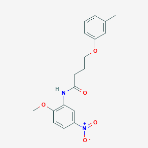 molecular formula C18H20N2O5 B4733020 N-(2-methoxy-5-nitrophenyl)-4-(3-methylphenoxy)butanamide 