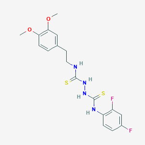 molecular formula C18H20F2N4O2S2 B4733069 N-(2,4-difluorophenyl)-N'-[2-(3,4-dimethoxyphenyl)ethyl]-1,2-hydrazinedicarbothioamide 