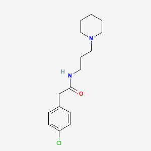 molecular formula C16H23ClN2O B4733109 2-(4-chlorophenyl)-N-[3-(1-piperidinyl)propyl]acetamide 