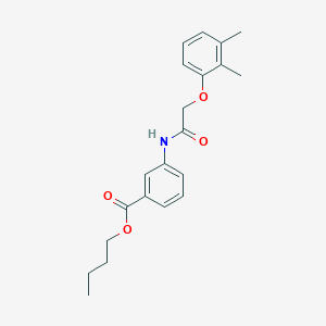 molecular formula C21H25NO4 B4733135 butyl 3-{[(2,3-dimethylphenoxy)acetyl]amino}benzoate 