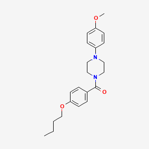 molecular formula C22H28N2O3 B4733144 1-(4-butoxybenzoyl)-4-(4-methoxyphenyl)piperazine 