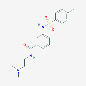 molecular formula C18H23N3O3S B4733148 N-[2-(dimethylamino)ethyl]-3-{[(4-methylphenyl)sulfonyl]amino}benzamide 